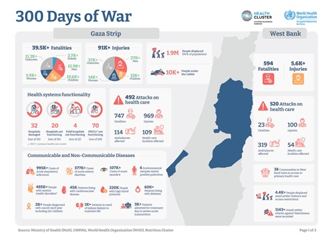 300 days of war: The Occupied Palestinian Territory