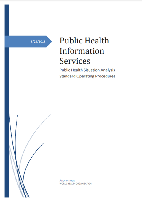 Public Health Situation Analysis Standard Operating Procedures