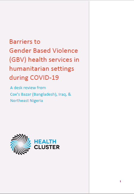 Barriers to Gender Based Violence (GBV) health services in humanitarian settings during COVID-19