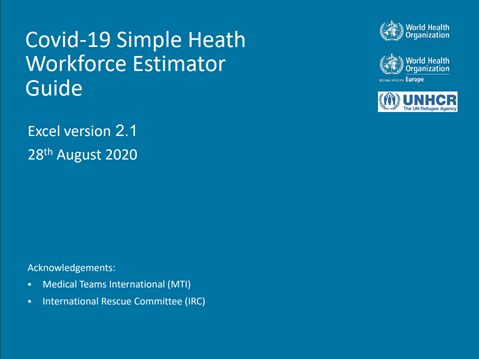 Health workforce estimator in humanitarian settings