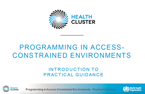 Introduction to the practical guidance on Programming in Access Constrained Environments