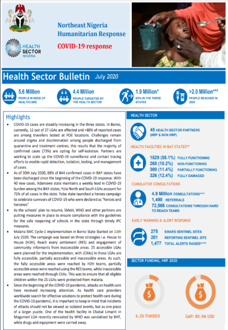 Nigeria Health Sector Bulletin, July 2020